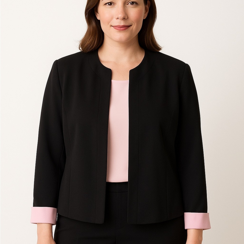 VTG T&Company Open frontβ Black Blazer, Size 12